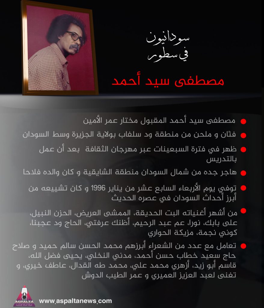 مصطفى سيد أحمد .. سودانيون في سطور
