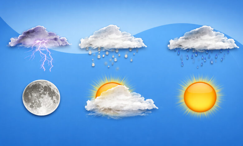 توقعات الطقس الأسبوعية